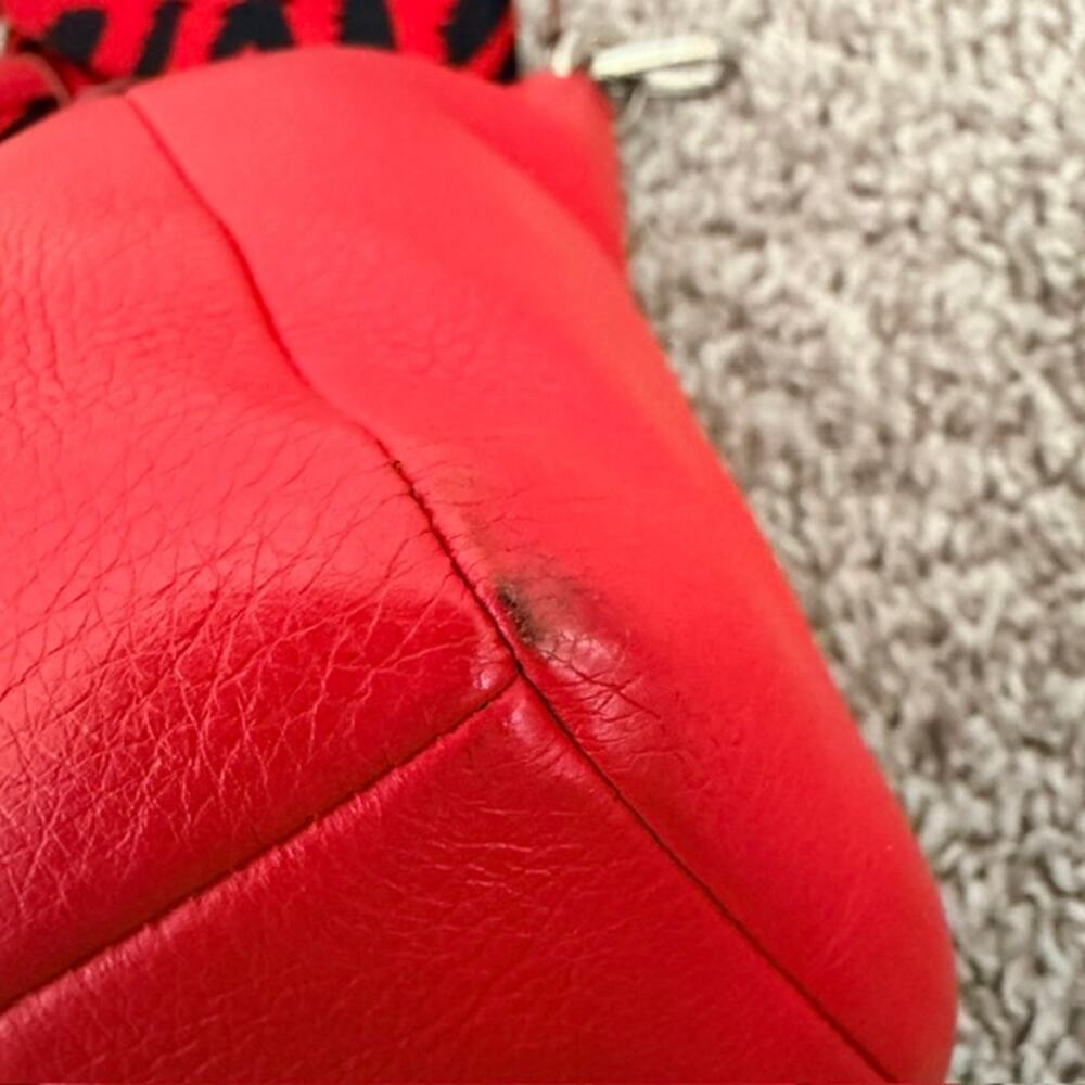 Coach Red Crossbody Kelsey Bag F57563 Coach Wallet Non-Coach Zebra Strap - Picture 15 of 16